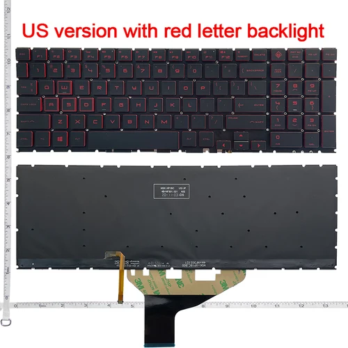 Teclado retroiluminado para ordenador portátil US/RU/SP RGB para HP OMEN 15-DC 15T-DC 15-DH TPN-Q211 C143