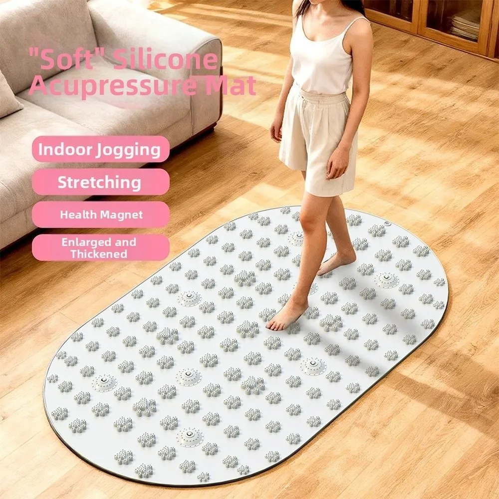 

Прогулочная пластина для пальцев ног, мягкий силиконовый массажный коврик для ног, складная подушка для бега против усталости, креативная противоскользящая подушечка для ступня ног, меридиан