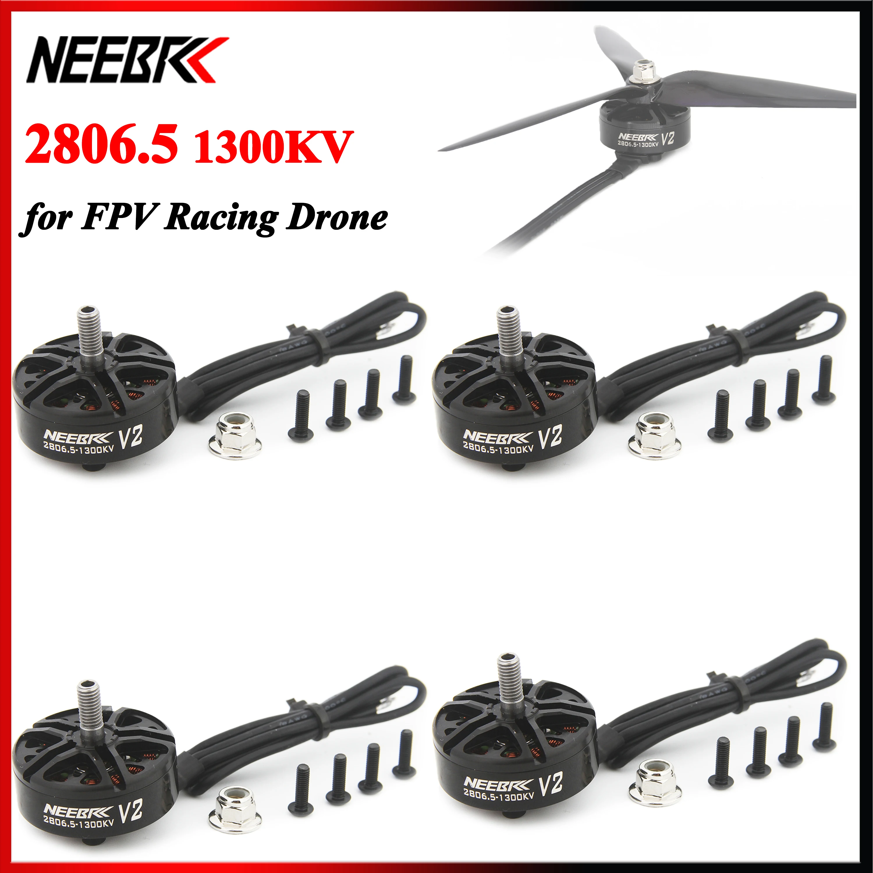 

2806.5 2807 1300KV Brushless Motor 3-6S for APEX Mark4 Mark5 XL5 7/ 8/10inch FPV Racing Drone Quadcopter Freestyle Long Range