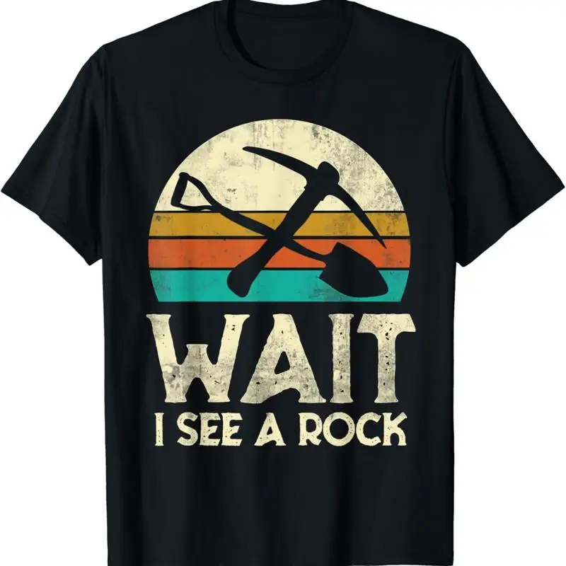 Wait I See A Rock Funny Geologist Science Retro Geology T Shirt