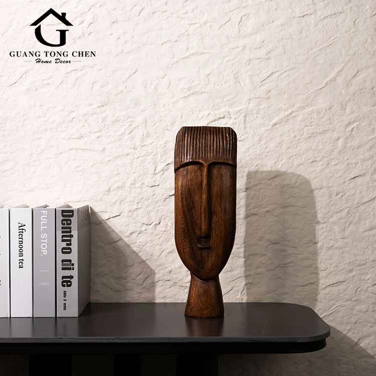 Good Price Hotel Office Desktop Living Room Furniture Home Decor Resin Human Face Sculpture Ornament