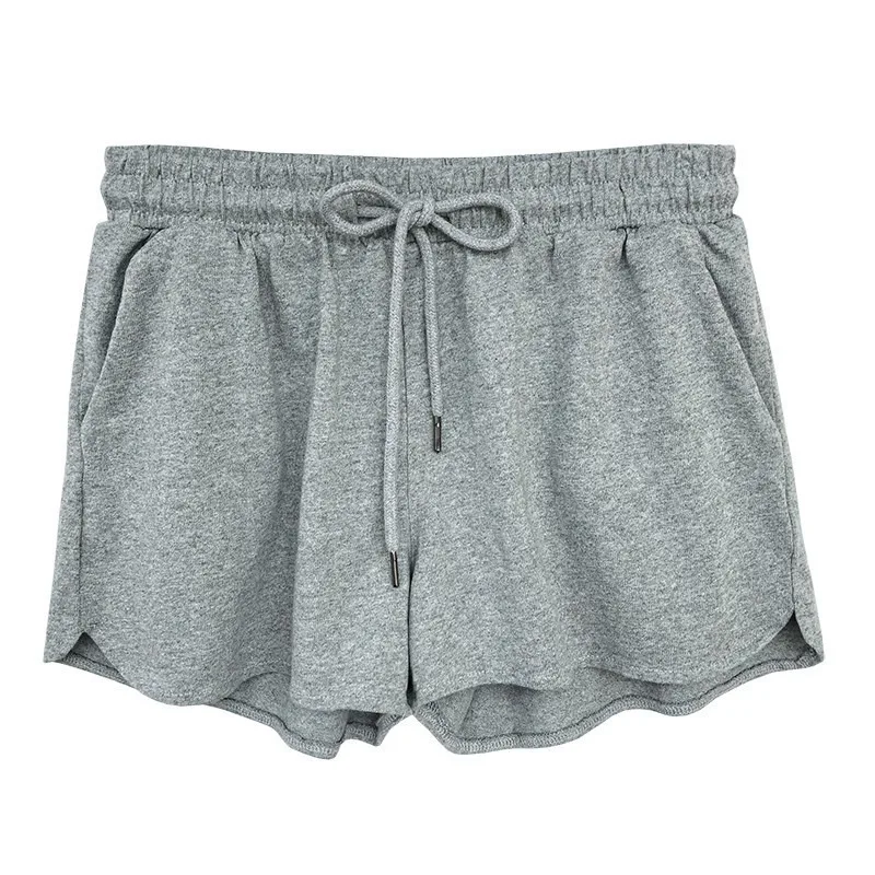 Women Summer Loose Casual Pant Solid Color High-Waist Elastic Waist Lady Sports Short Girl Student New Wide-Leg Home Sleep Pants