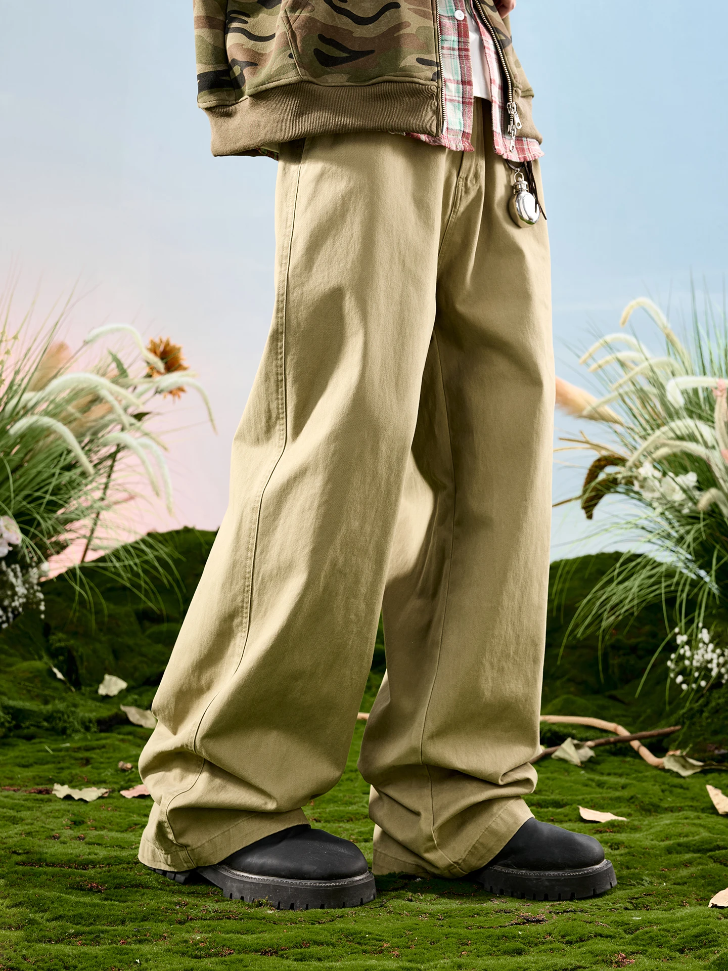 

Nuthink American Retro Workwear Pants Loose Fce Lined Thi Casual Trousers Men Winter New Sle 2026 Straight Leg Cotton