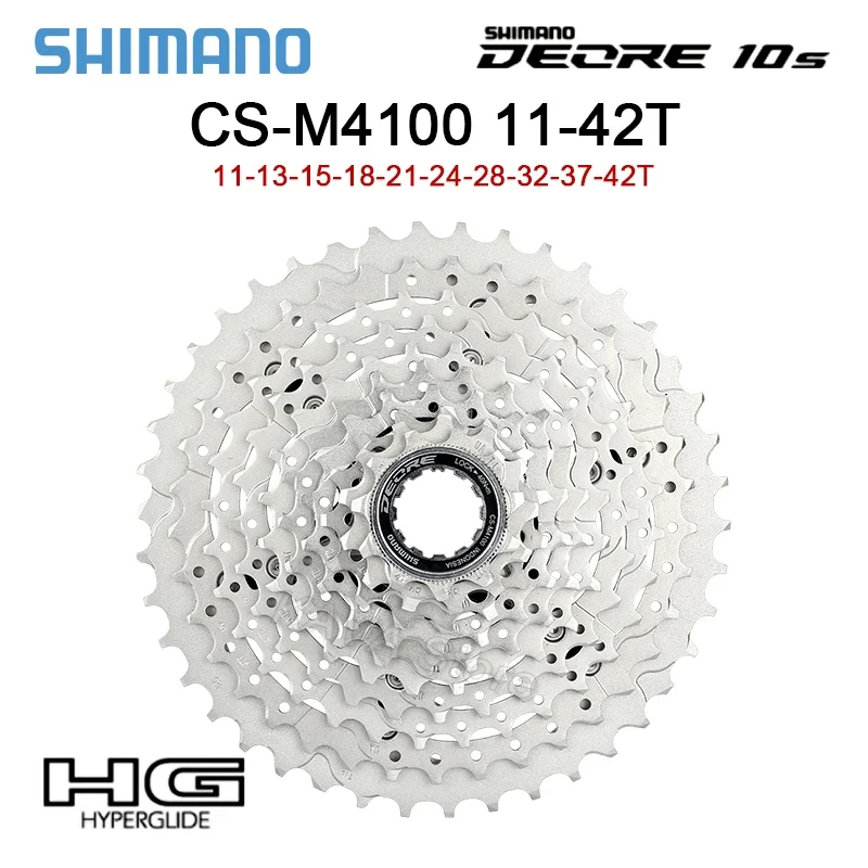 Shimano Deore CS M4100 Mountain Bike 10 Speed Cassette K7 HG 11-42/46T Freewheel 10V HG54 Chains Mountain Bike Parts