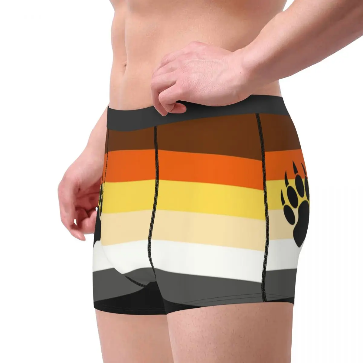 Gay Bear Paw Underwear Male Sexy Print Custom Lgbt Pride Boxer Shorts Panties Briefs Breathbale Underpants