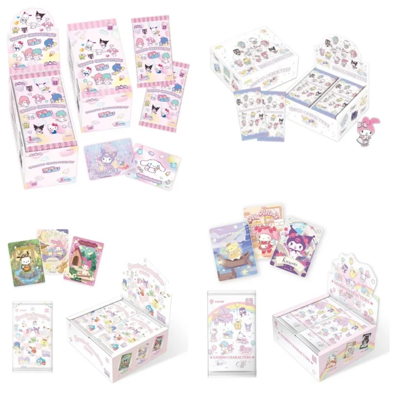 

Original Box Card Sanrio Cute Anime Genuine Authorization Party Plan Characters Kuromi Kitty Melody Collection Children's Gifts