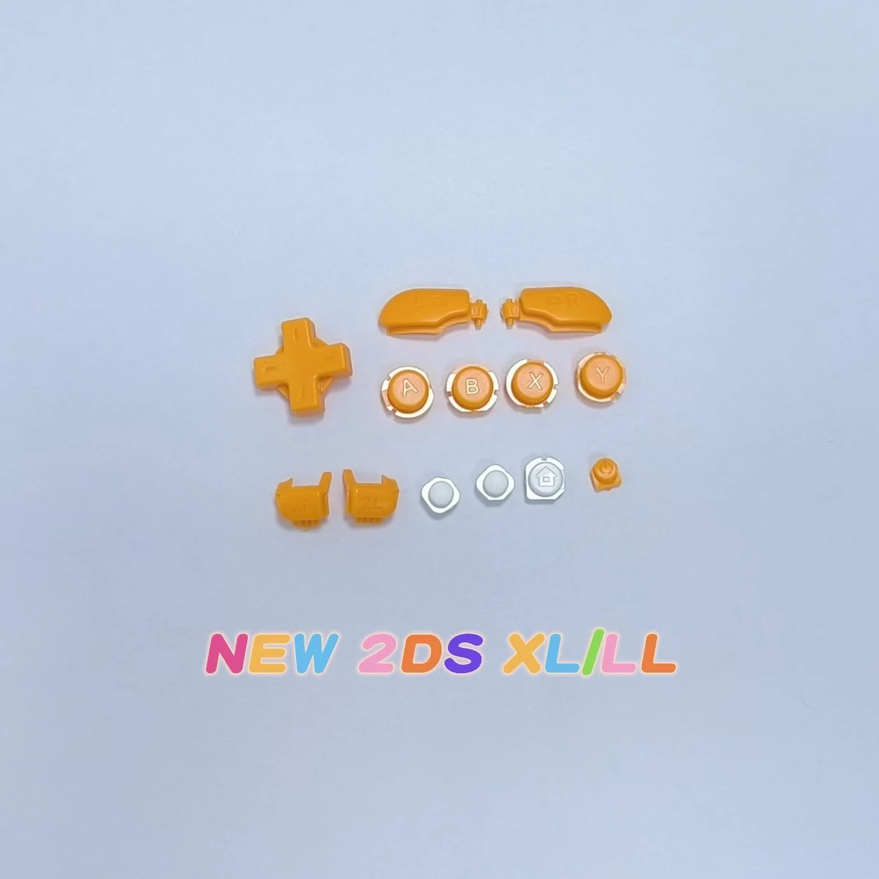 استبدال ABXY L R ZL ZR D وسادة عبر أزرار مجموعة أزرار كاملة ل نينتندو جديد 2DSXL/LL البلاستيك أو عدسة زجاجية