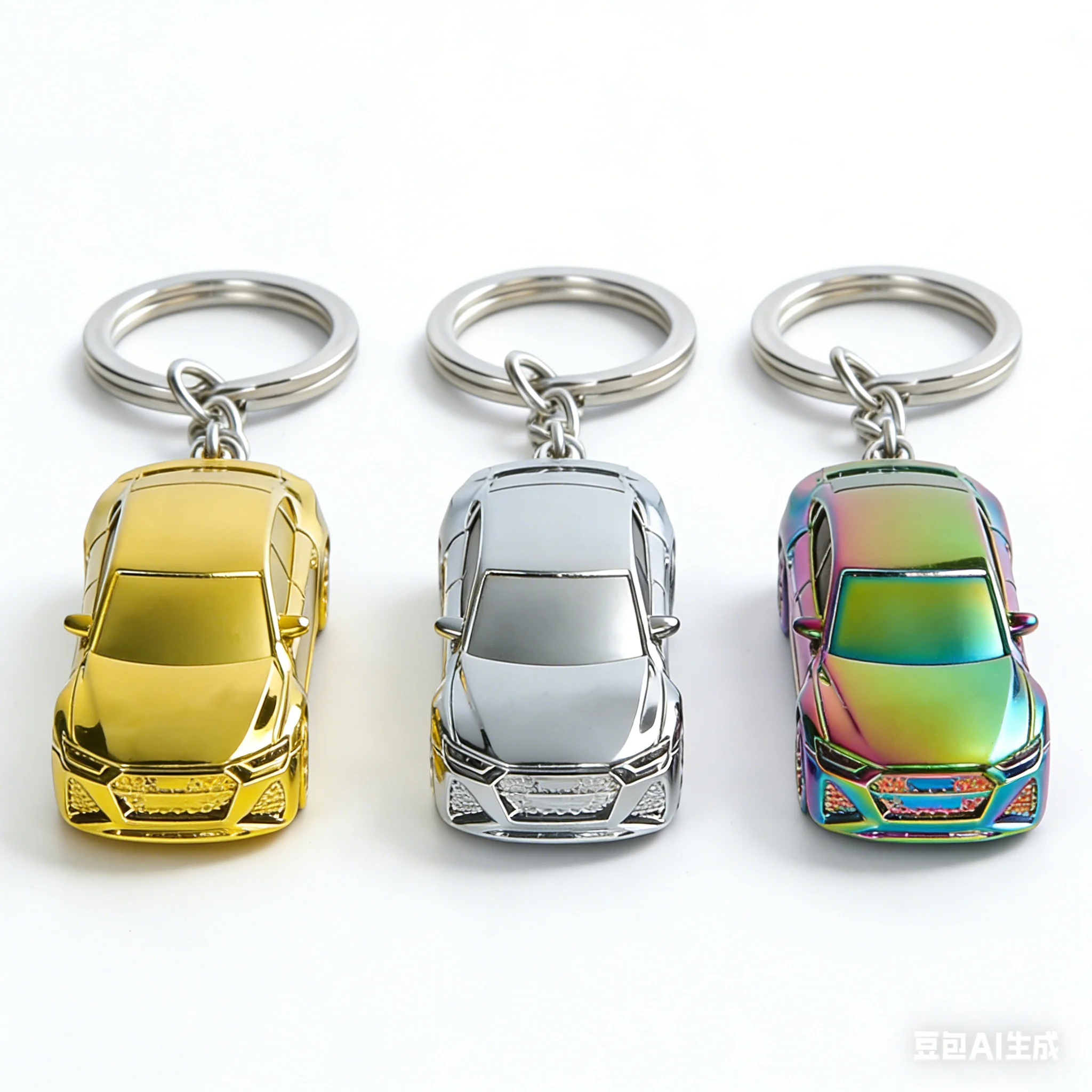 1:64 Scale GTR-R34 RS7 Diecast Car Keychain Metal Plated Keyring Toy Car Pendant Gift for Boys & Friends