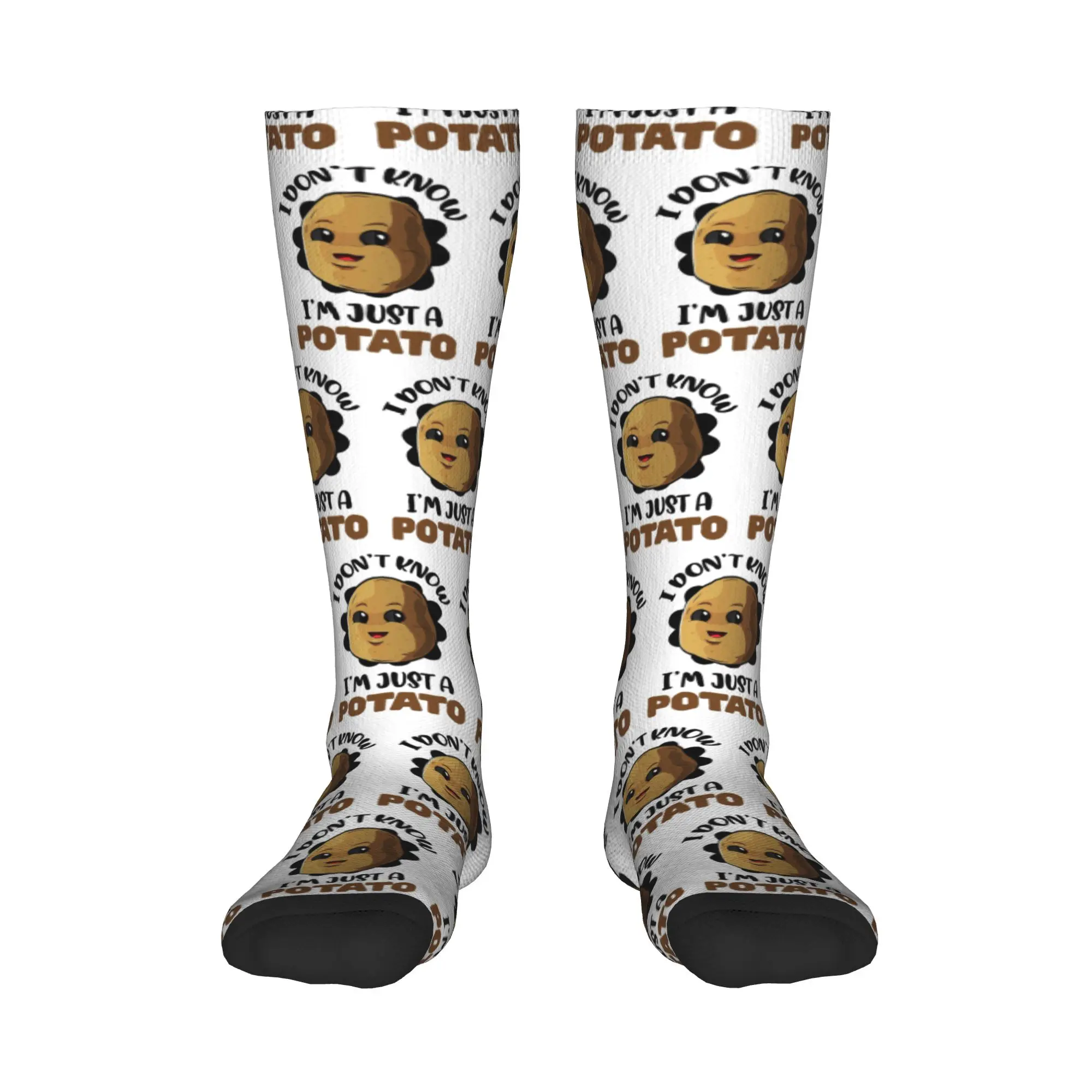 

Crew Stockings I Don't Know I'm Just a Potato - potato lover gift Socks Harajuku Funny Long Socks Accessories for Men Women