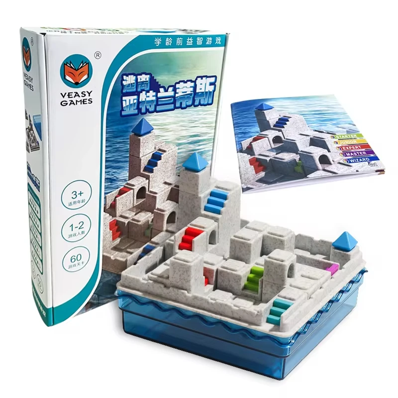Jogo de tabuleiro quebra-cabeça crianças brinquedo educativo desafios lógica pensando jogo iq quebra-cabeça imaginação espacial crianças presente folga brinquedos