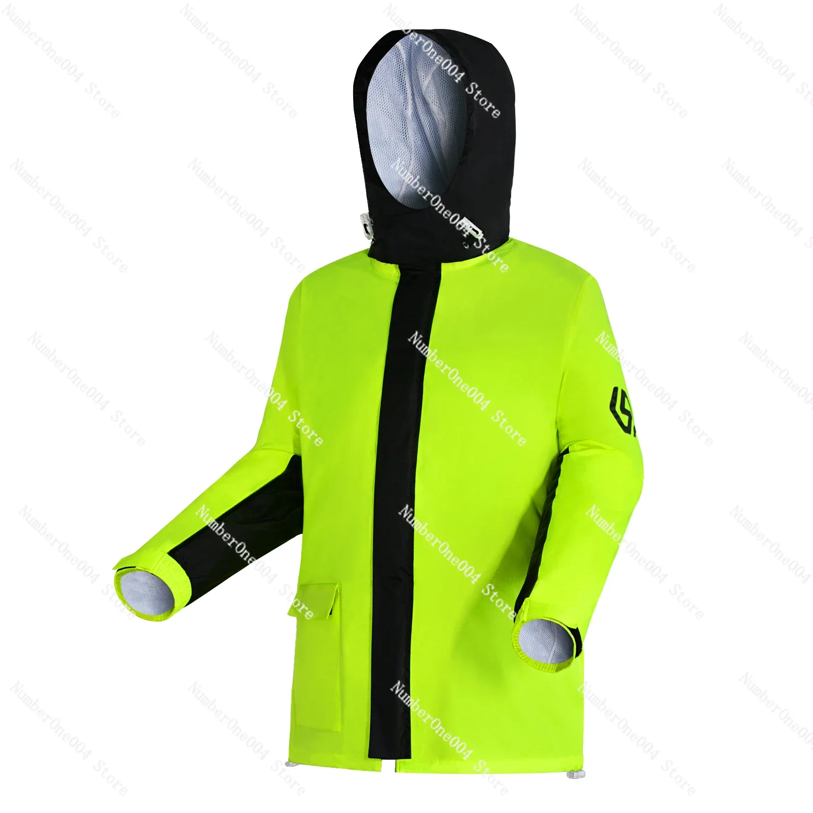 Fluorescent green black gray cycling motorcycle waterproof cape raincoat rain pants single thickened electric bike raincoat