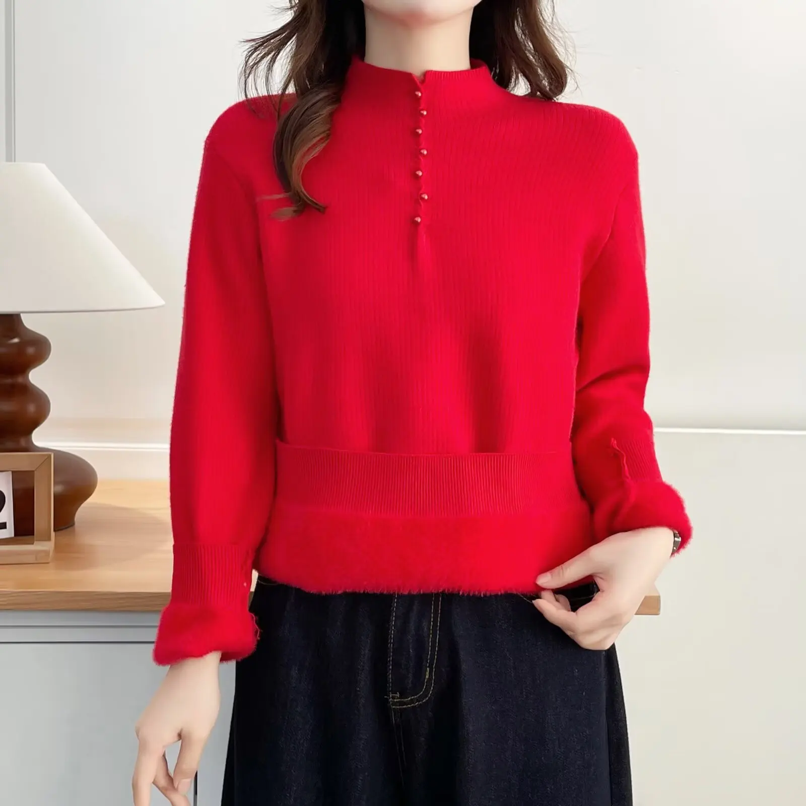 

XXXXL модные женские свитера больших размеров, цельные флисовые утолщенные теплые пуловеры, осенью и зимой, новый стиль 8525