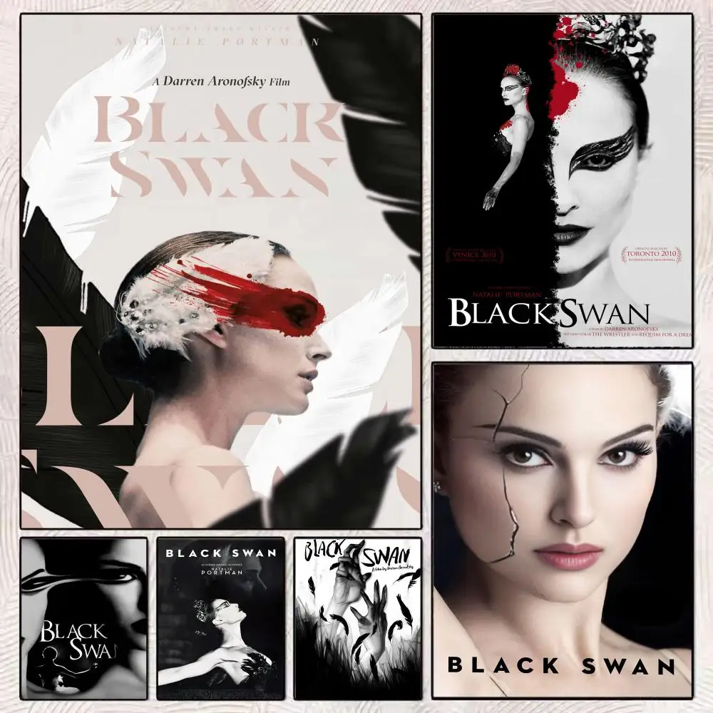Horror Movies B-Black Swan Painting Calligraphy Modern Canvas Poster Wall Art Aesthetic Bedroom Decor for Cafe Home Gift