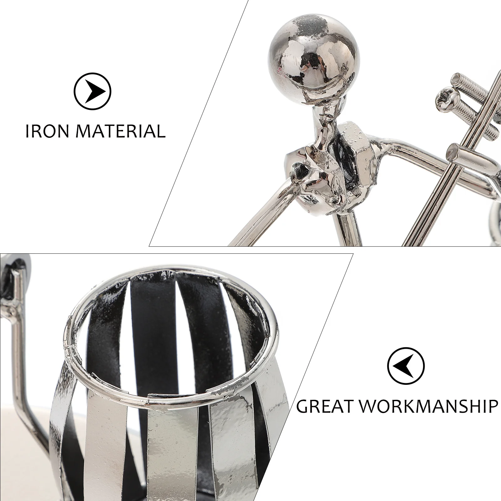 Uchwyt na długopisy w kształcie gitary, żelazny, dekoracyjny, akcesoria na biurko, prezenty dla muzyków, prezenty dla nauczycieli muzyki, organizer na długopisy na biurko