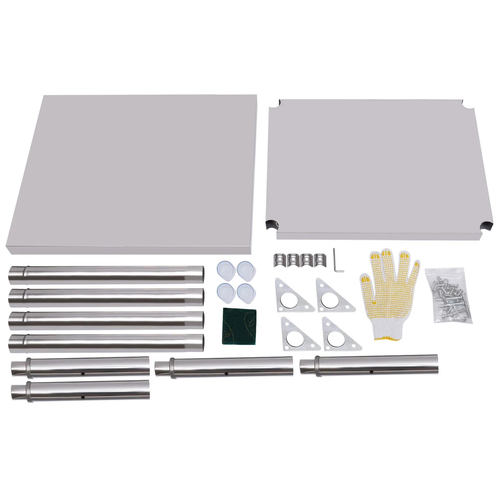 24 * 18 * 31 Zoll Arbeitstisch Edelstahl Kommerzielle Küchenausrüstung Lebensmittelzubereitungstisch 400 kg/881 lbs Last