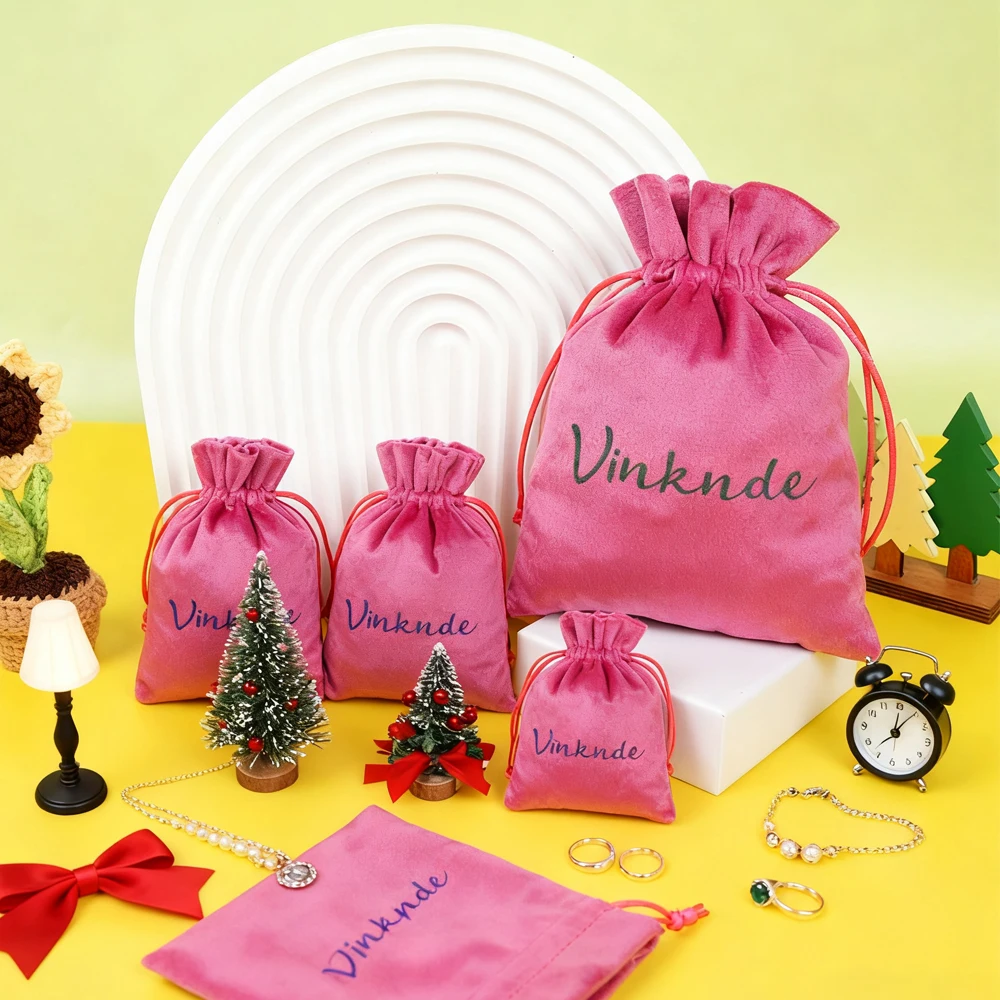 

50pcs Bulk Small Drawstring Velvet Bag 7x9cm Customizable Logo Wedding Storage Pouch for Buddha Beads Jewelry Earrings Watches