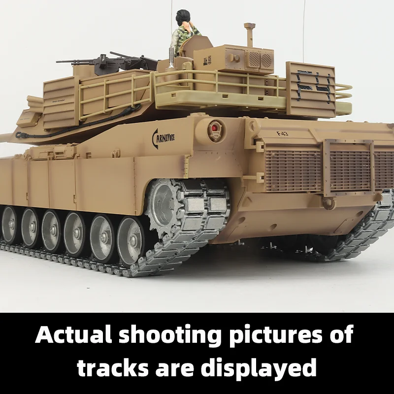 Binario metallico Heng Long 3918 compatibile con il carro armato Heng Long 1/16 US Abrams viene fornito con 4 maglie in metallo come bonus