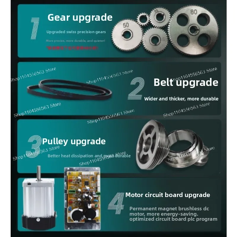 1100W Precision Mini Metal Lathe - Small Home Electronics Micromachining Machinery (220V)