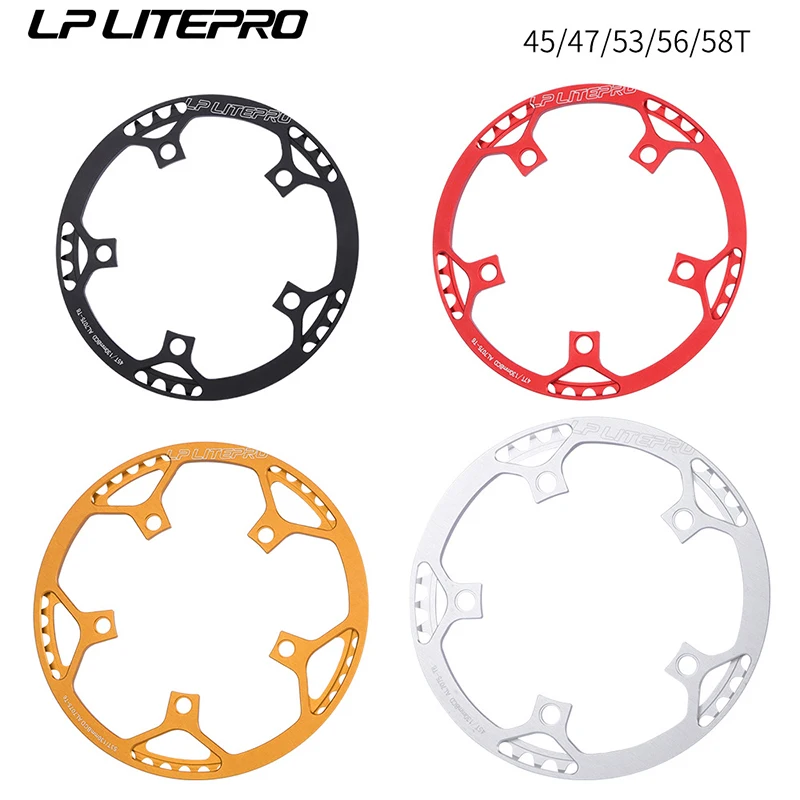 

LITEPRO 130BCD Chainring 45T 47T 53T 56T 58T Folding Bike Chainring CNC Aluminum Alloy BMX Bicycle Chainwheel