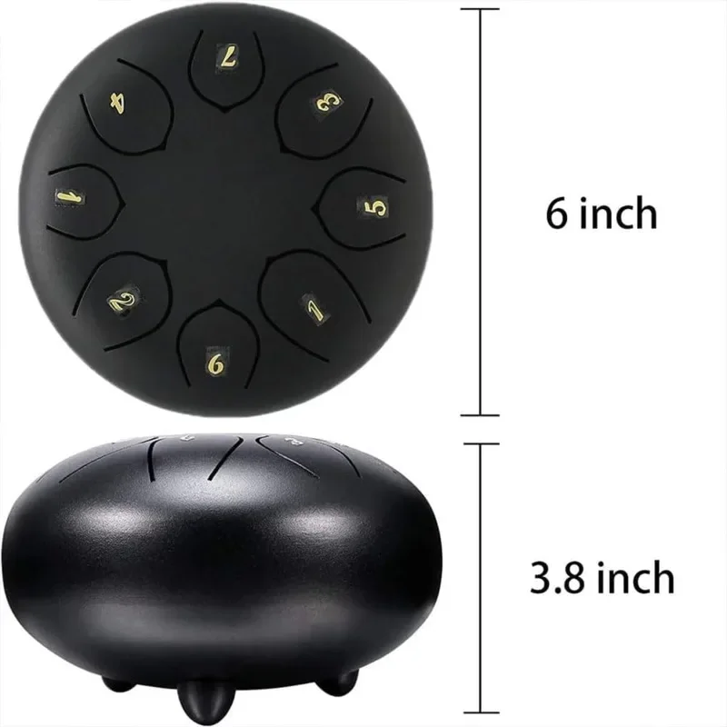 Picture 3: New 1pcs Rain Drum 6 Inches 8 Notes for Outside Garden,Drum Rain Chime Waterproof,Rain Drum for Garden Instrument, Ch-akra Drum