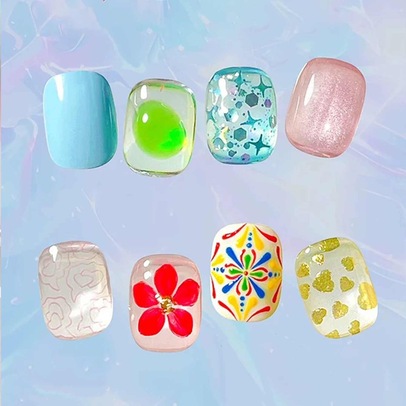 1-6 STKS Hoge Transparante Glazen Gel Nagellak 2025 Internet Celebrity Populaire Heldere Transparante Nagellijm Nail Art Supplies