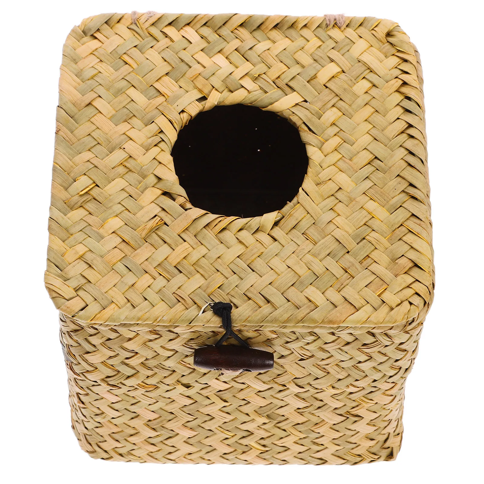 

Woven Wicker Tissue Box Square Napkin Holder Organizer For Home Hotel Cafe Desktop Decorative Storage Rustic Style Handcrafted