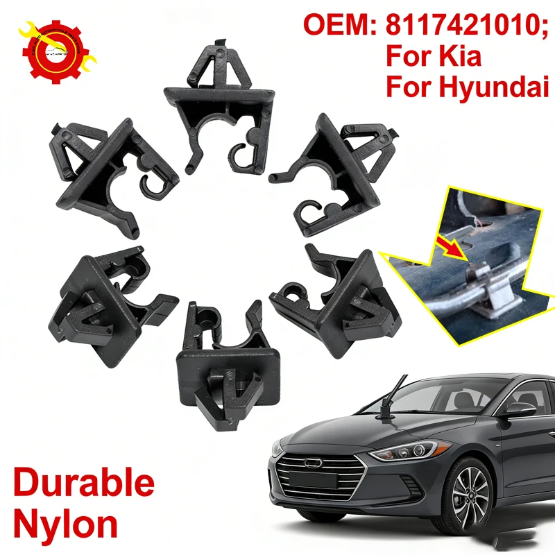 

5pcs OEM8117421010 For KIA Sportage Cerato LD Sedona YP Ceed JD CD Carens RS Car Bonnet Hood Rod Stay Support Prop Fastener Clip