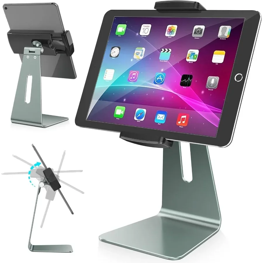 

AboveTEK Elegant Tablet Stand Aluminum Holder for 713 inch Tablets Desktop Kiosk POS Stand Compatible w iPad Pro Air Mini Galax
