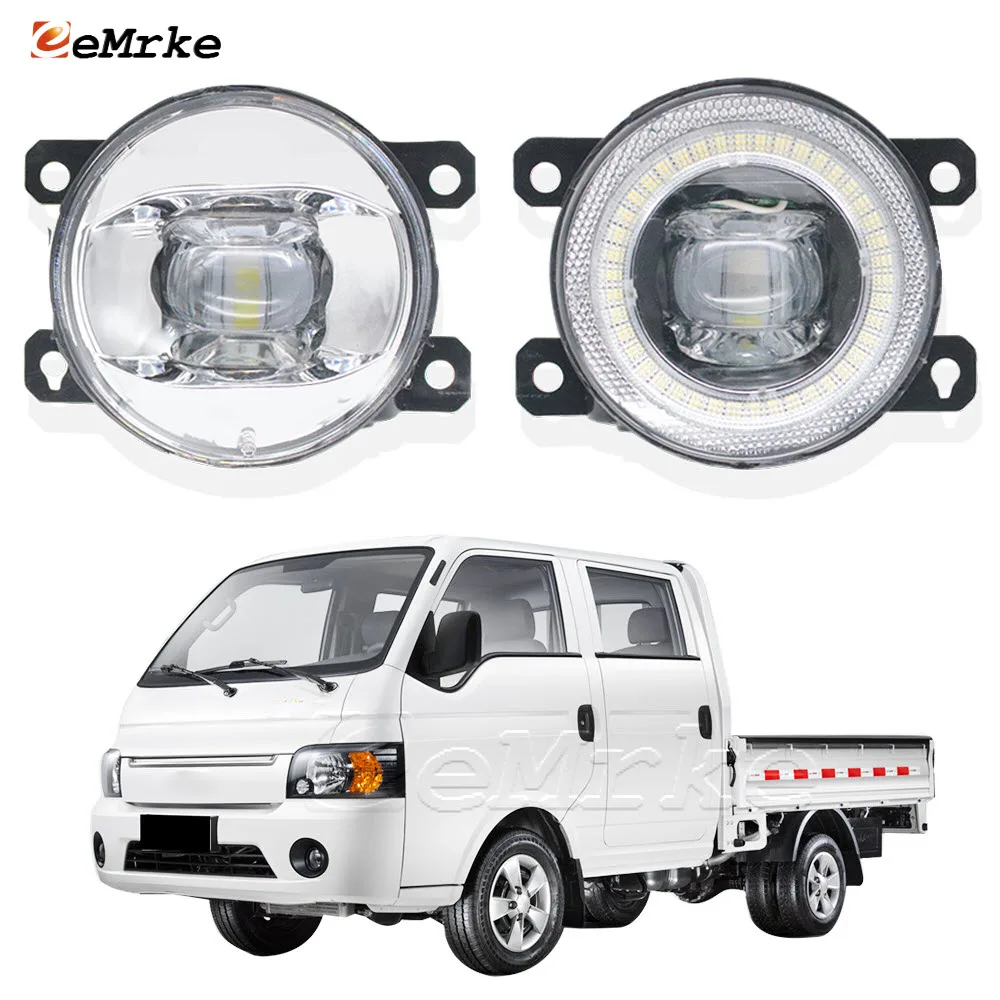 

2-Pieces Led Fog Lights Assembly with Lens High Brightness for JAC X200 N35 V260 Car Daytime Running Lamp Halo Angel Eye DRL