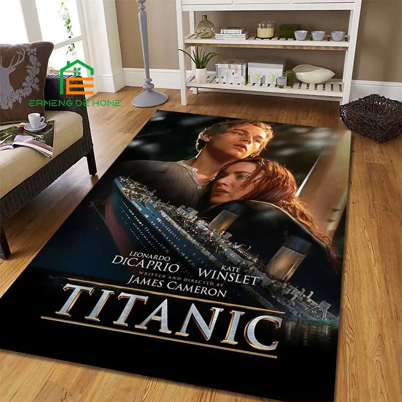 Titanic Pattern Rug for Bedroom Living Room Carpet for Kitchen Floor Mats Home Decor Non-Slip Floor Pad Rug 15 Sizes