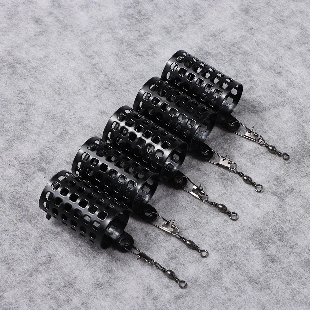 5Pcs Runde Platz Angeln Feeder Käfig Edelstahl Fishings Locken Käfig 20g-60g Tragbare Falle köder Korb Angelgerät – Detail 13
