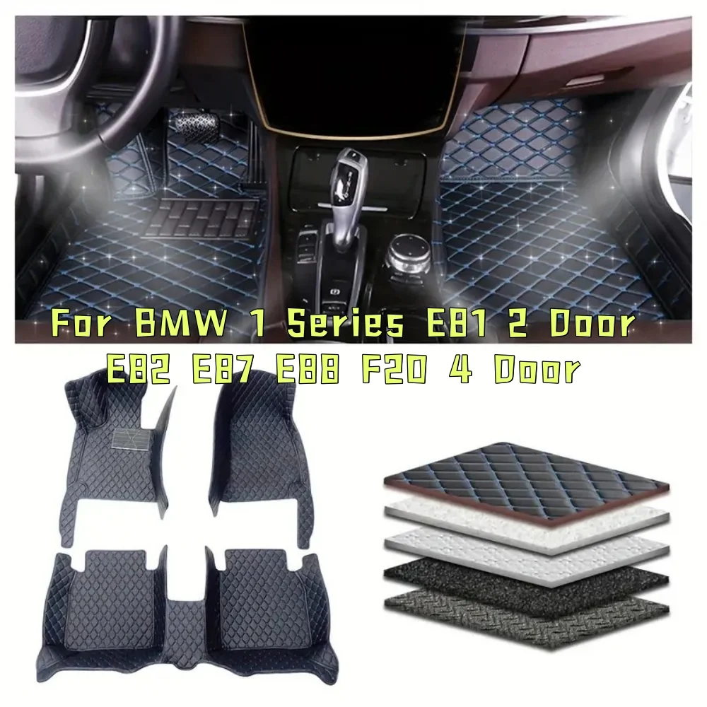 

Автомобильный коврик на заказ для BMW 1 серии E81 2-дверный E82 E87 E88 F20 4-дверные детали салона автомобиля Аксессуары Нескользящий автомобильный ковер