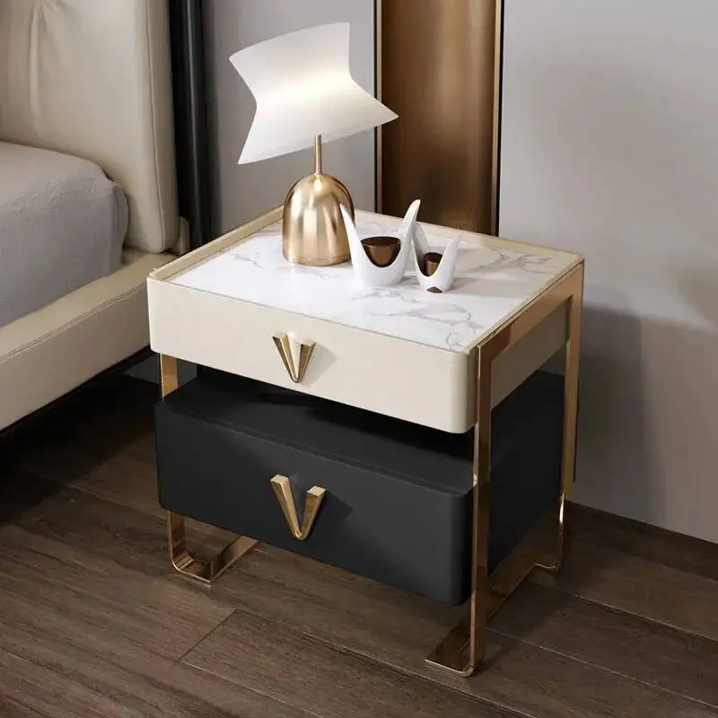 

Nordic Trendy Design Bedside Table Exquisite Elegant Storage Nightstands Simple Modern Mesitas De Noche Bedroom Furniture