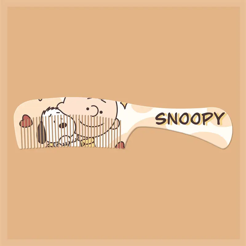 Kawaii Snoopy Charlie Brown Woodstock Cartoon Cute Anti-Static Portable Hair Comb with Dense Teeth Anime Plush Toy for Girl Gift