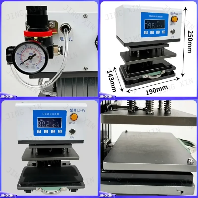 custom for LD-W2 Dual Preheating Pneumatic Holding Press Mobile Phone Back Cover Vertical Clamp Repair Tool for Airtime