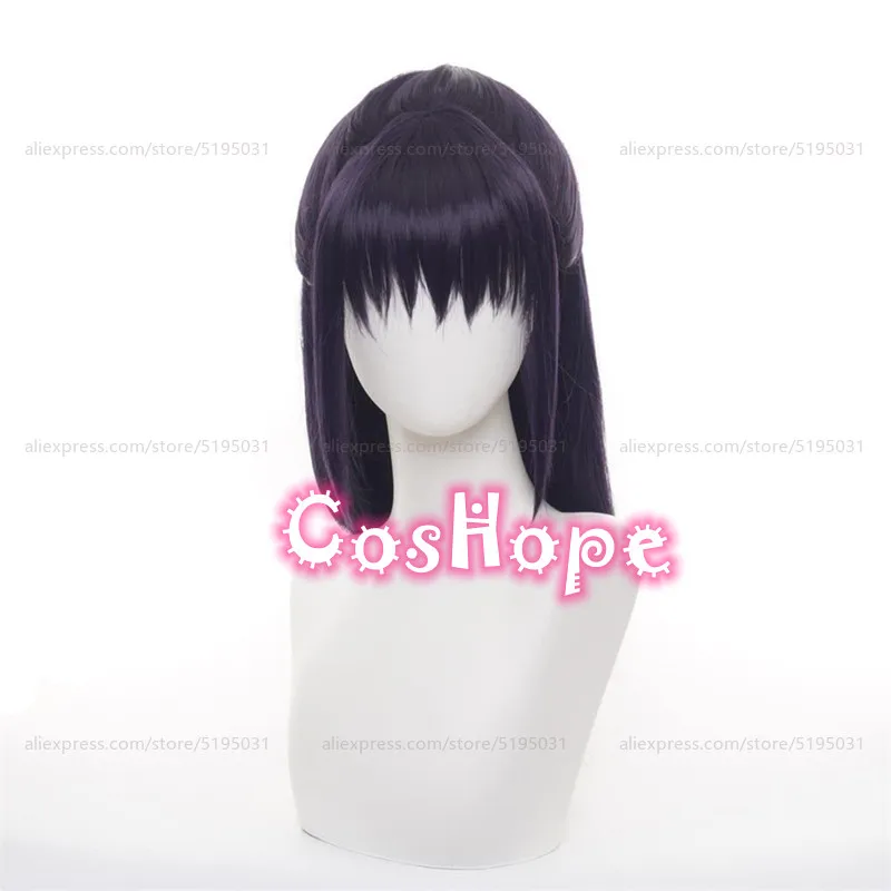 Iori Utahime Cosplay Wig Women Dark Purple Wig Cosplay Anime Cosplay Wigs Heat Resistant Synthetic Wigs