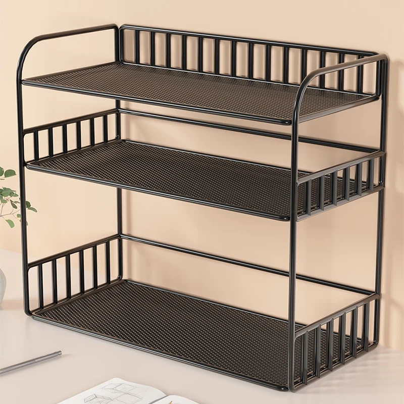 

Multi-Layer Desktop Organizer Ra Kitchen Table Sna Cup Small Utensils Storage elf Iron Material No Installation Required
