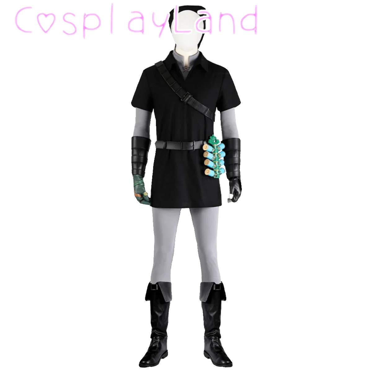 

Tears of the Kingdom Dark Link Cosplay Game Costume Men Punk Combat Uniform Full Set Carnival Theme Party Disguise Battle Suit