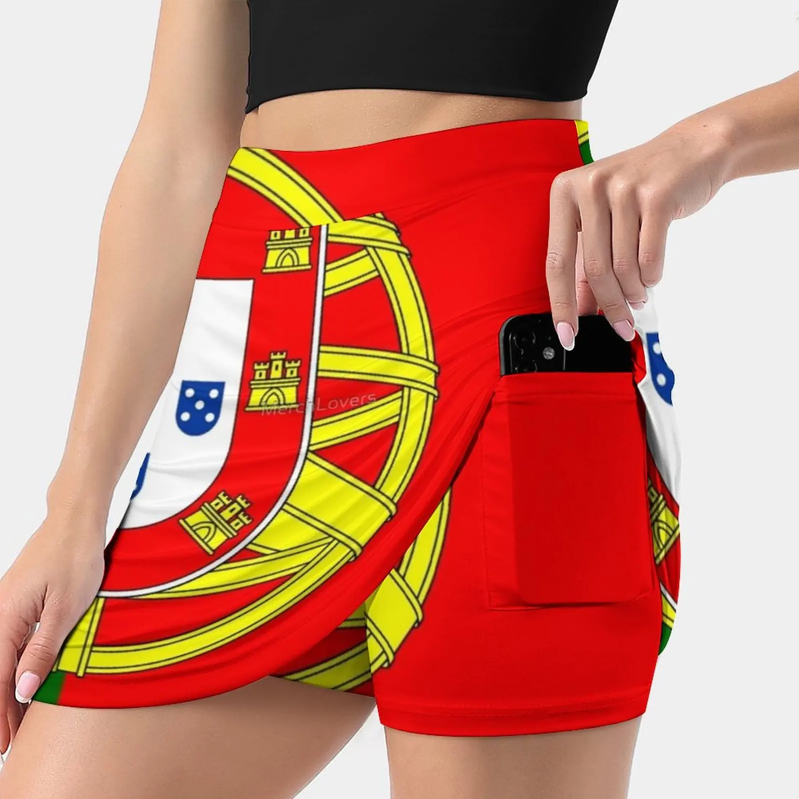 Portugal National Flag Portuguese Pride Flag Women's skirt Aesthetic skirts New Fashion Short Skirts Portuguese Flag Portugal