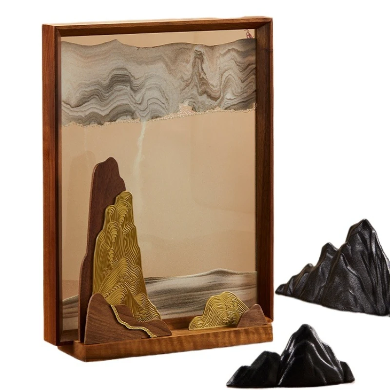 Red deer, high-end quicksand painting decorative ornament, senior opening housewarming gift for company