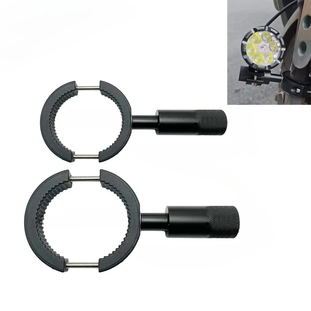 2 Supporti Regolabili Per Fari Moto - Universali Per LED, Diametro 38-60mm