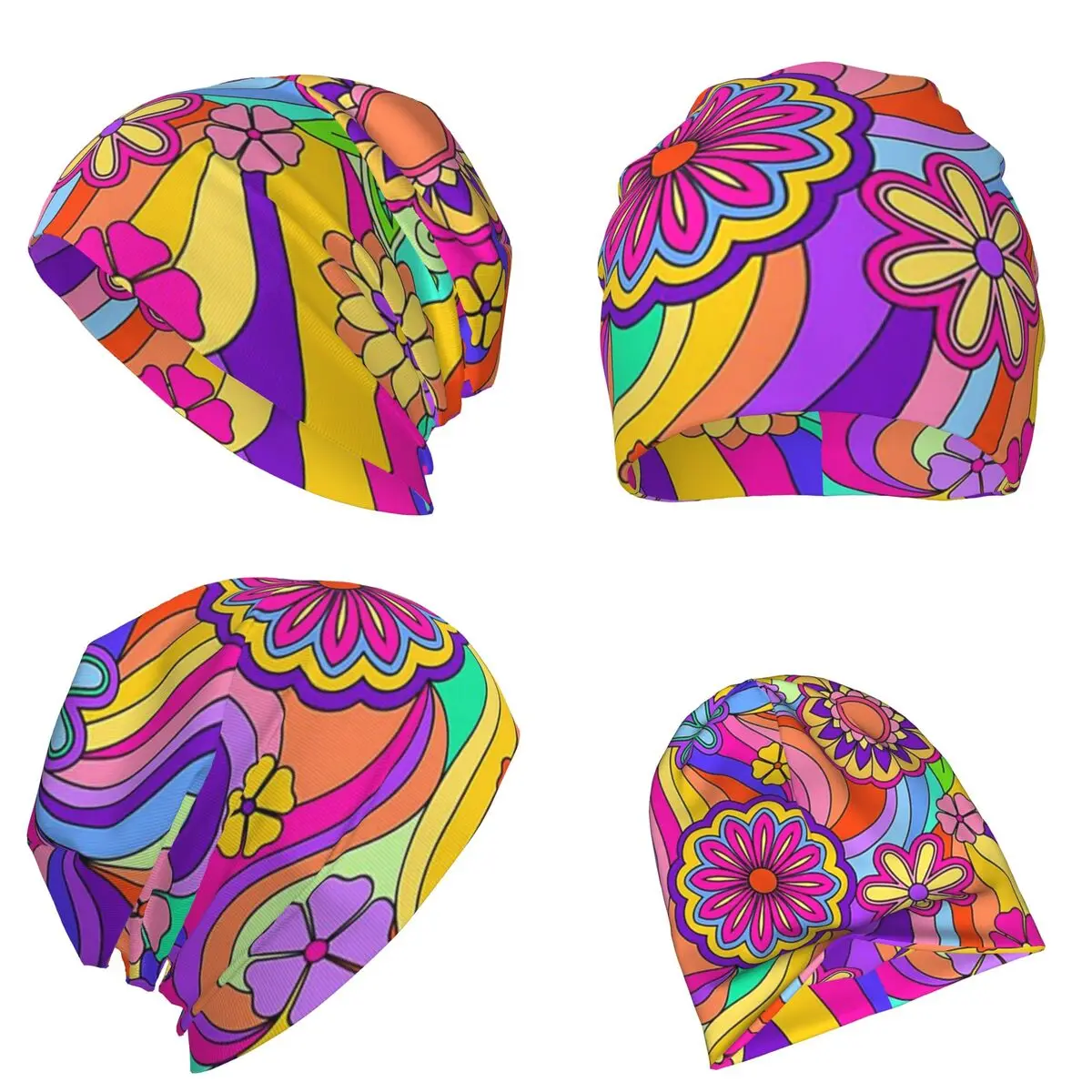 رائع مخدر زهرة السلطة الدافئة محبوك قبعة الأزياء بونيه قبعة الخريف الشتاء في الهواء الطلق بيني القبعات للجنسين الكبار