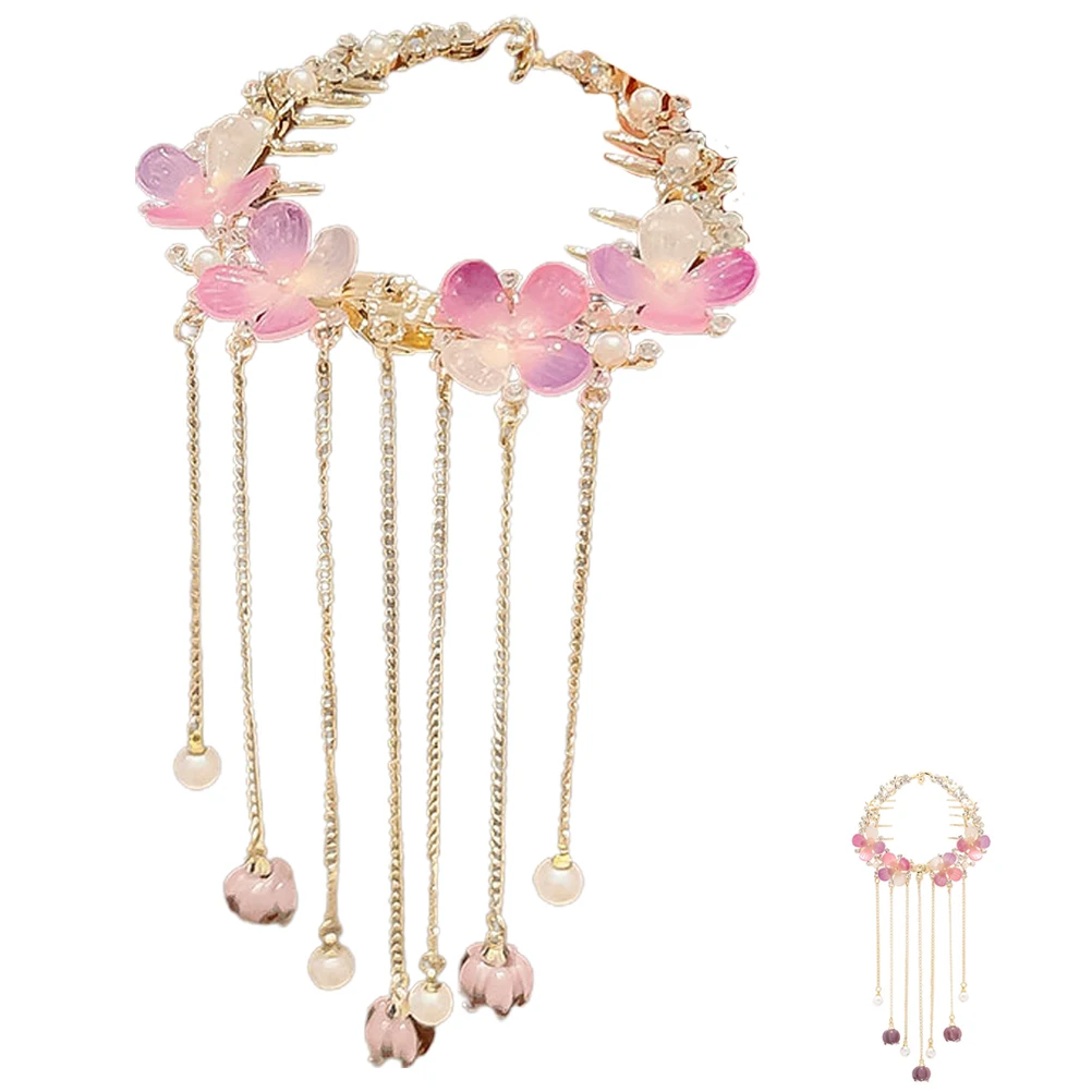 

Stylish Ponytail Clip Women Thin Thick Hair Claw Metal Barrettes Flower Tassel Clips For Thick Hair Bun Accessories