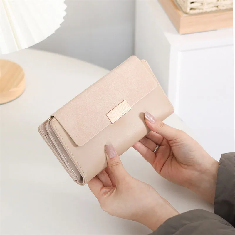 Luxury PU Leather Women Wallets Long Ladies Clutch Large Capacity Wallet Designer Brand Purse Big Capacity Women Trifold Wallets