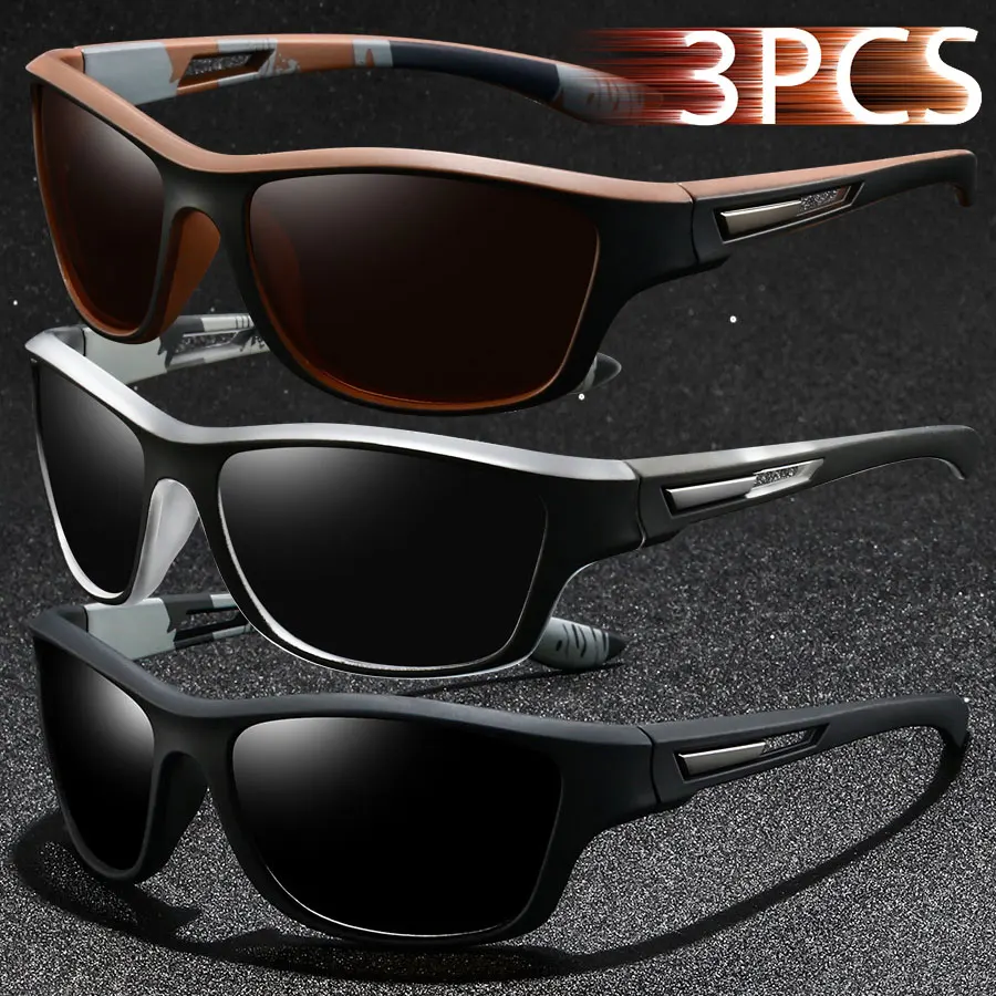 3 Stück modische Sonnenbrillen für Herren und Damen zum Laufen, Bergsteigen, Angeln, Fahrrad, MTB, Outdoor-Sport, Schutzbrille
