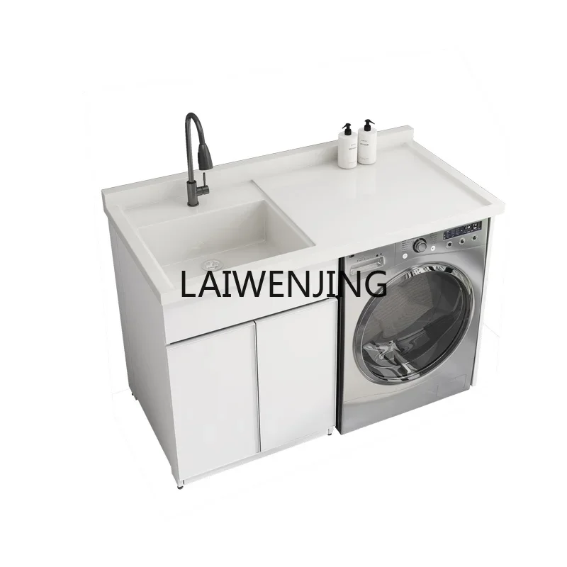 

MJY Space Aluminum Washing Machine Cabinet Combination Laundry Pool Basin Cabinet Customized without Washboard