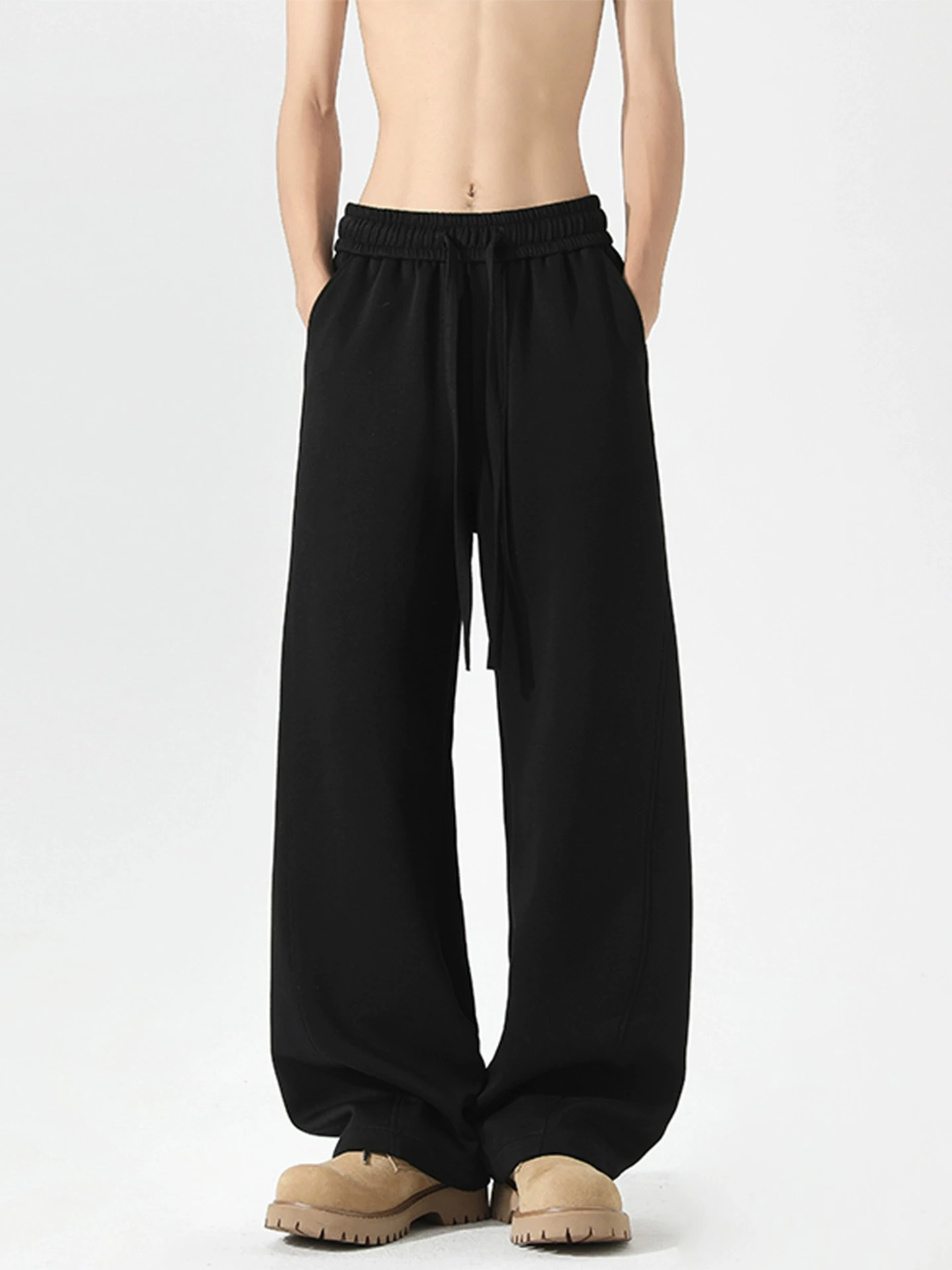 

Мужские спортивные брюки Bla Heavyweight свободного кроя, с прямым кроем, с складками, повседневные, для осени, премиум-качество