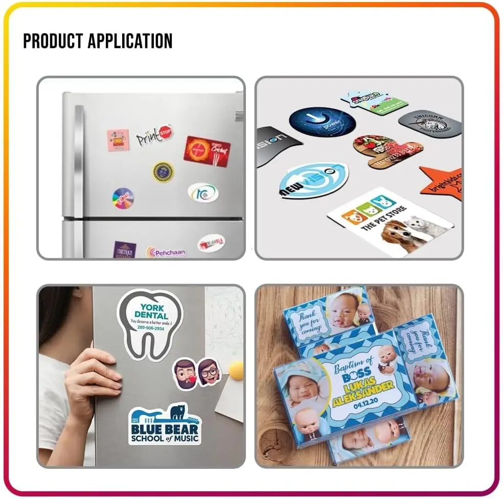 2" x 3,5 20 hojas magnéticas con respaldo adhesivo para manualidades, bricolaje - Imán autoadhesivo flexible para manualidades fuertes