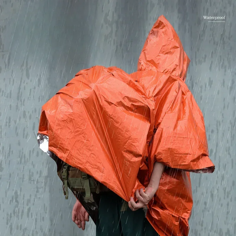 

Emergency Poncho, Waterproof Raincoat, Rainwear Blanket, Cold Insulation, Survival Camping Equipment, Men Waterproof