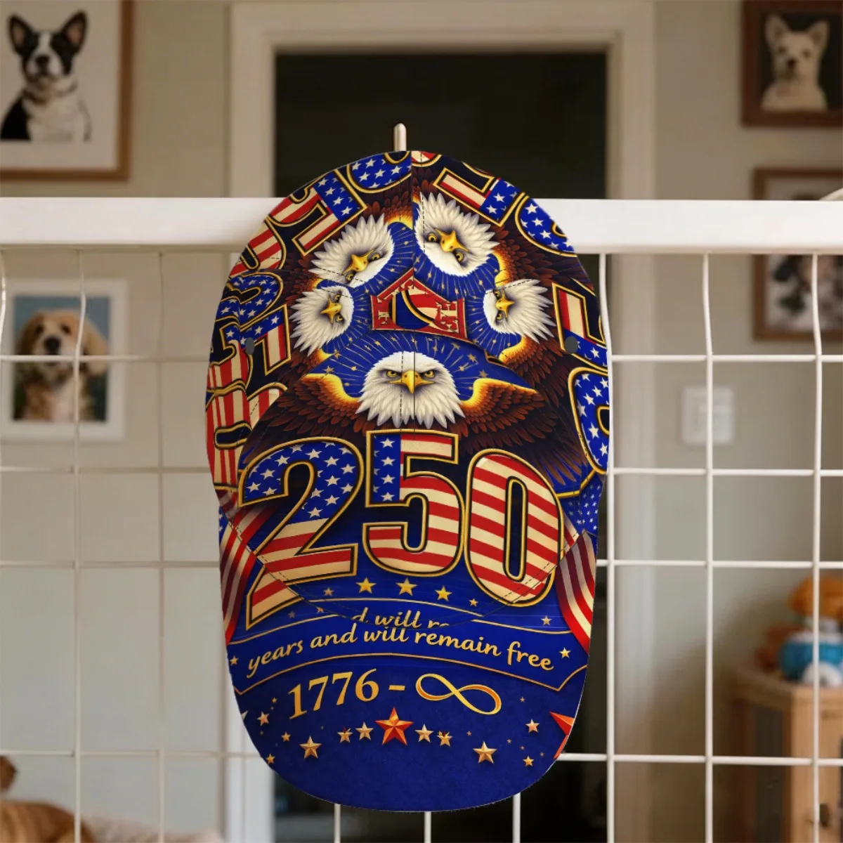 1pc Freedom Eagle 250 Years Baseball Cap Full Print Pattern Skateboarding Comfortable Breathable And Lightweight Street Style St